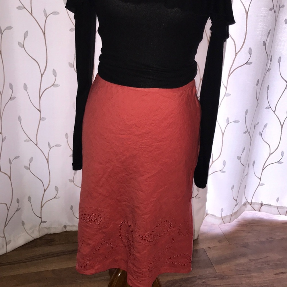 Ann Taylor Skirt Orange Rust